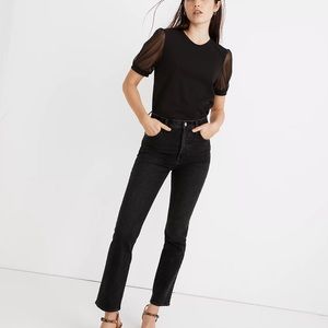 Madewell Sheer Sleeve Knit Top